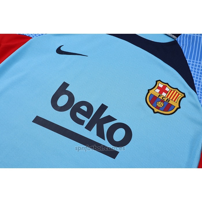 Chandal del Barcelona Manga Corta 2022-2023 Azul - Pantalon Corto